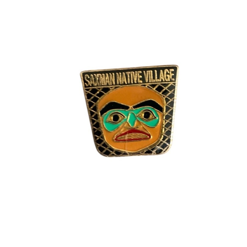 Saxman Native Village Alaska Mask Enamel Lapel Pin ACE Hat Pinback